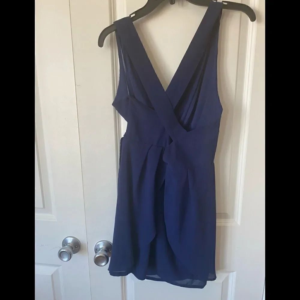 Tobi Navy Blue Cross Back Mini Dress - Picture 7 of 10